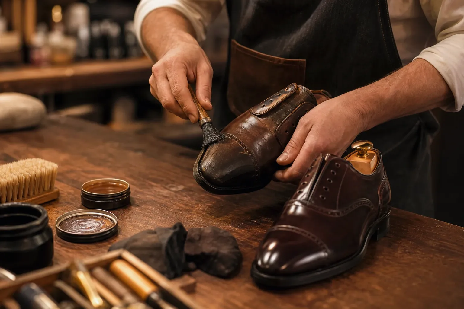 Serviço reforma de sapatos sociais de O Polo Sapateiro Ribeirão das Neves em Ribeirão das Neves